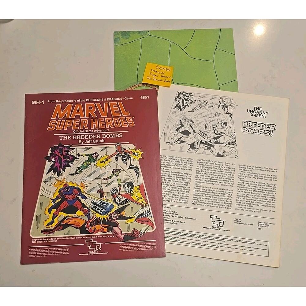 Vintage 6851 TSR MARVEL SUPER HEROES THE BREEDER BOMBS MH-1 1984 Complete Set